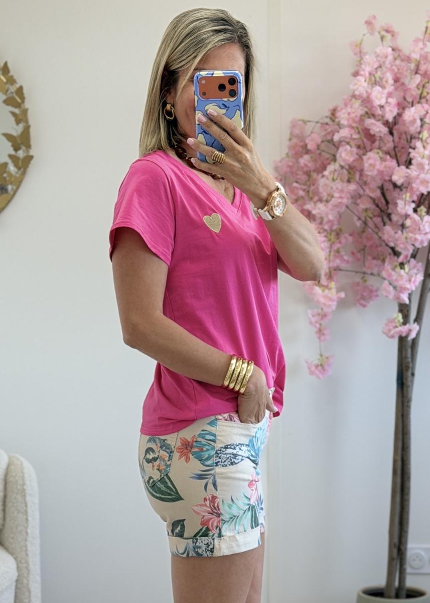 Tee shirt Yanis rose