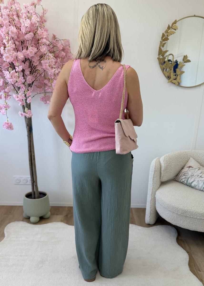 Top lurex rose