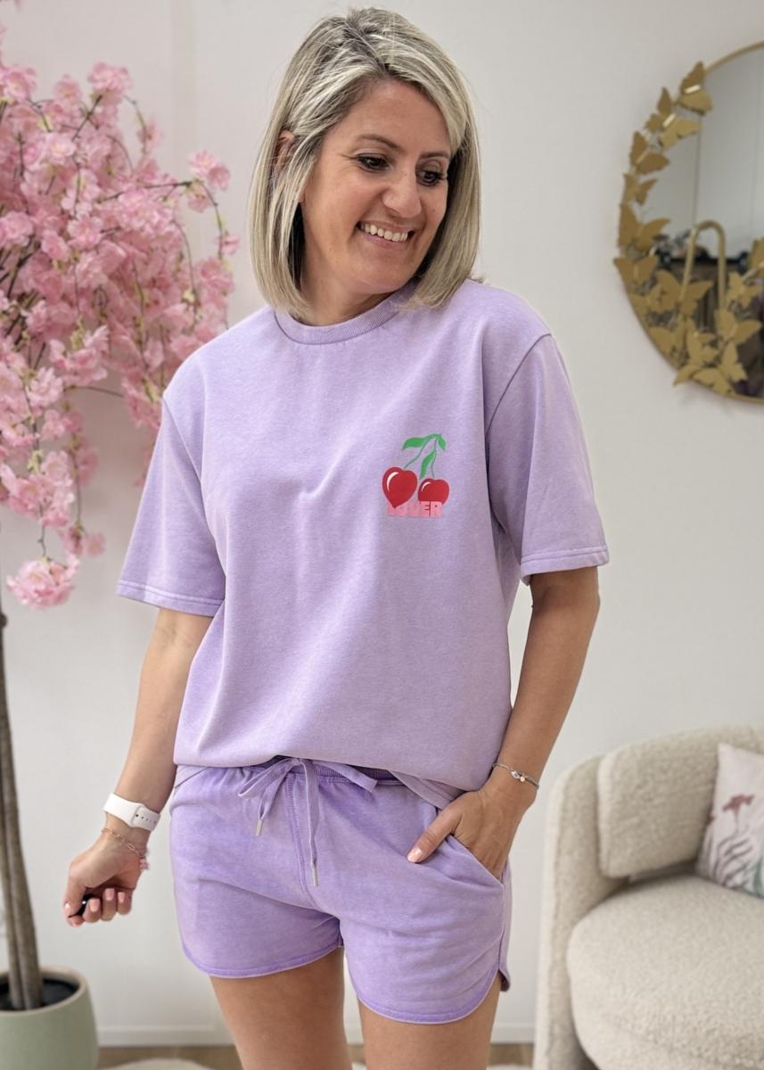 Ensemble Cherry lavande