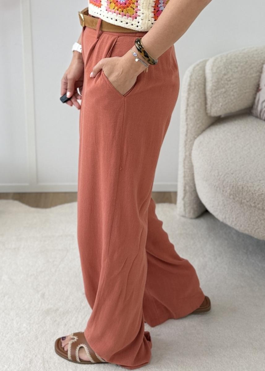 Pantalon Judith terracotta