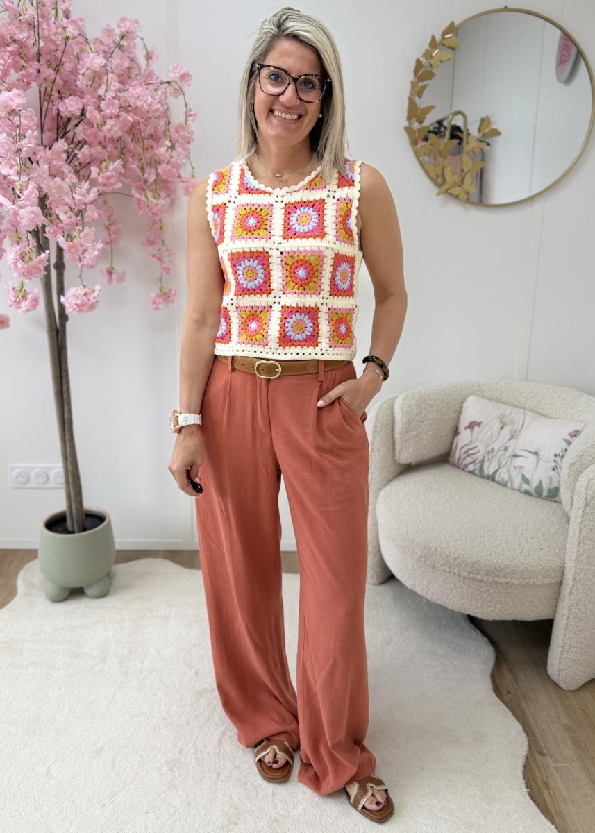 Pantalon Judith terracotta