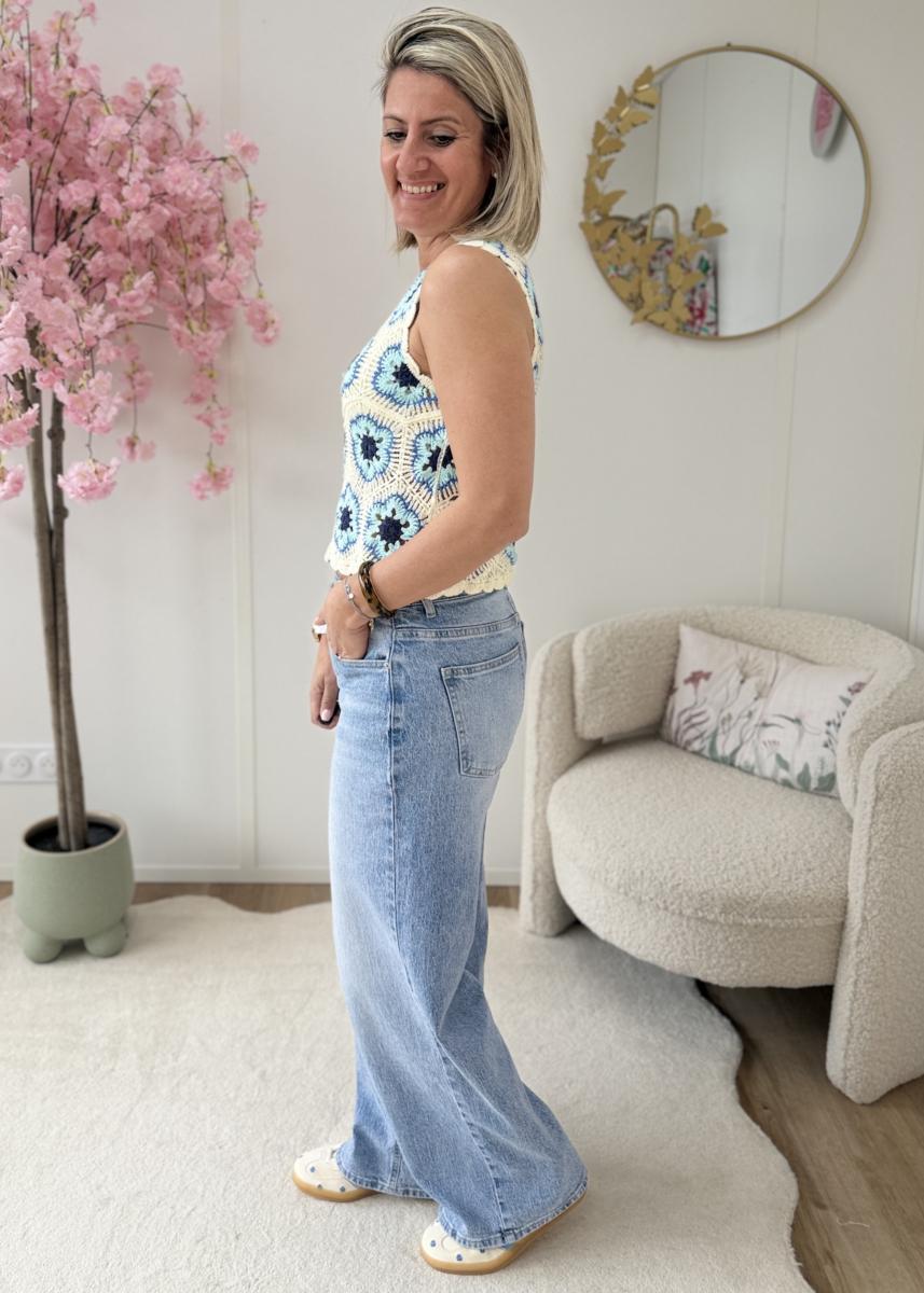 Top Milie bleu
