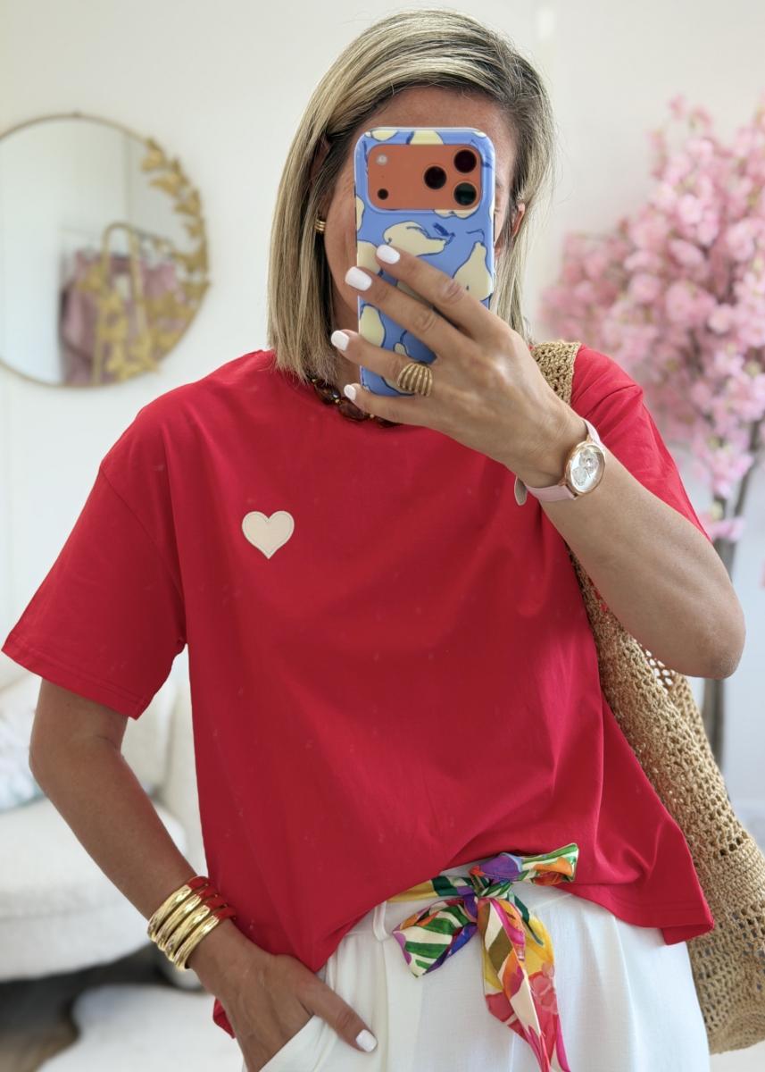 Tee shirt Solene rouge