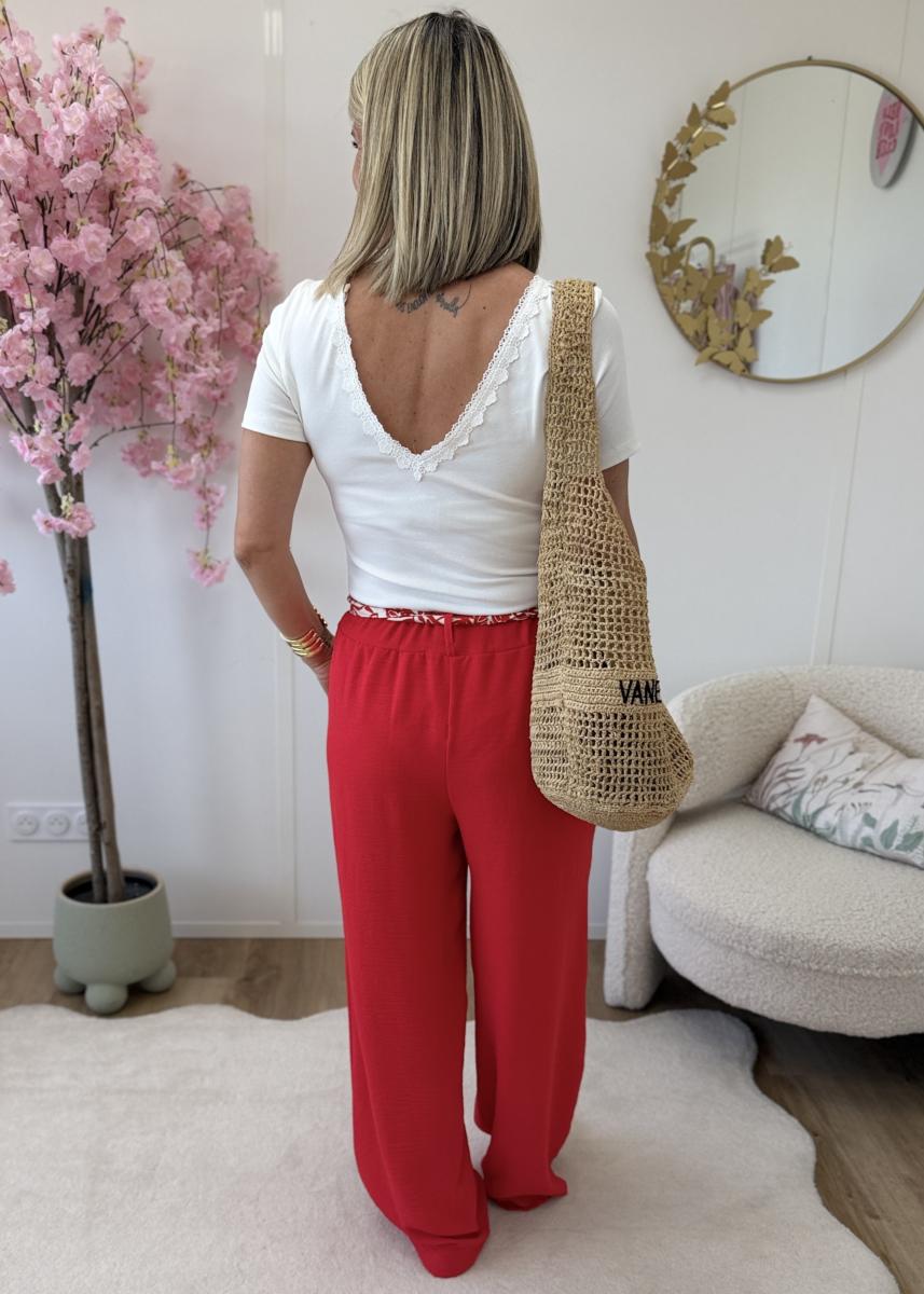 Pantalon Paula rouge