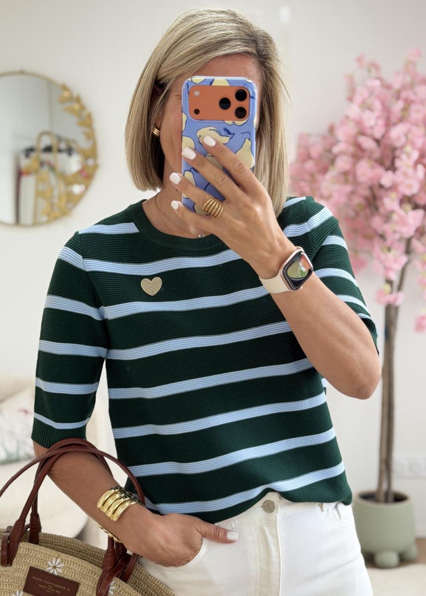 Pull Manon vert ciel