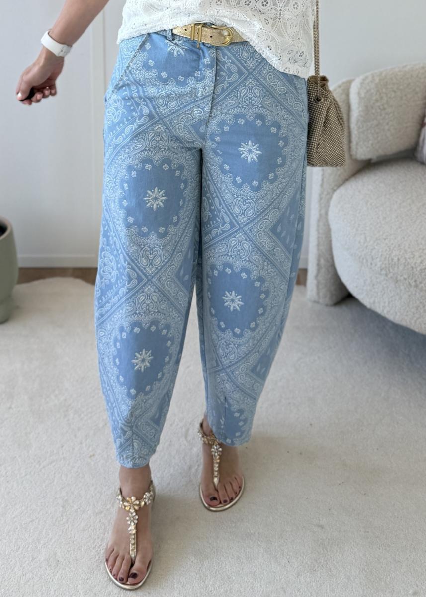 Jean Bandana clair