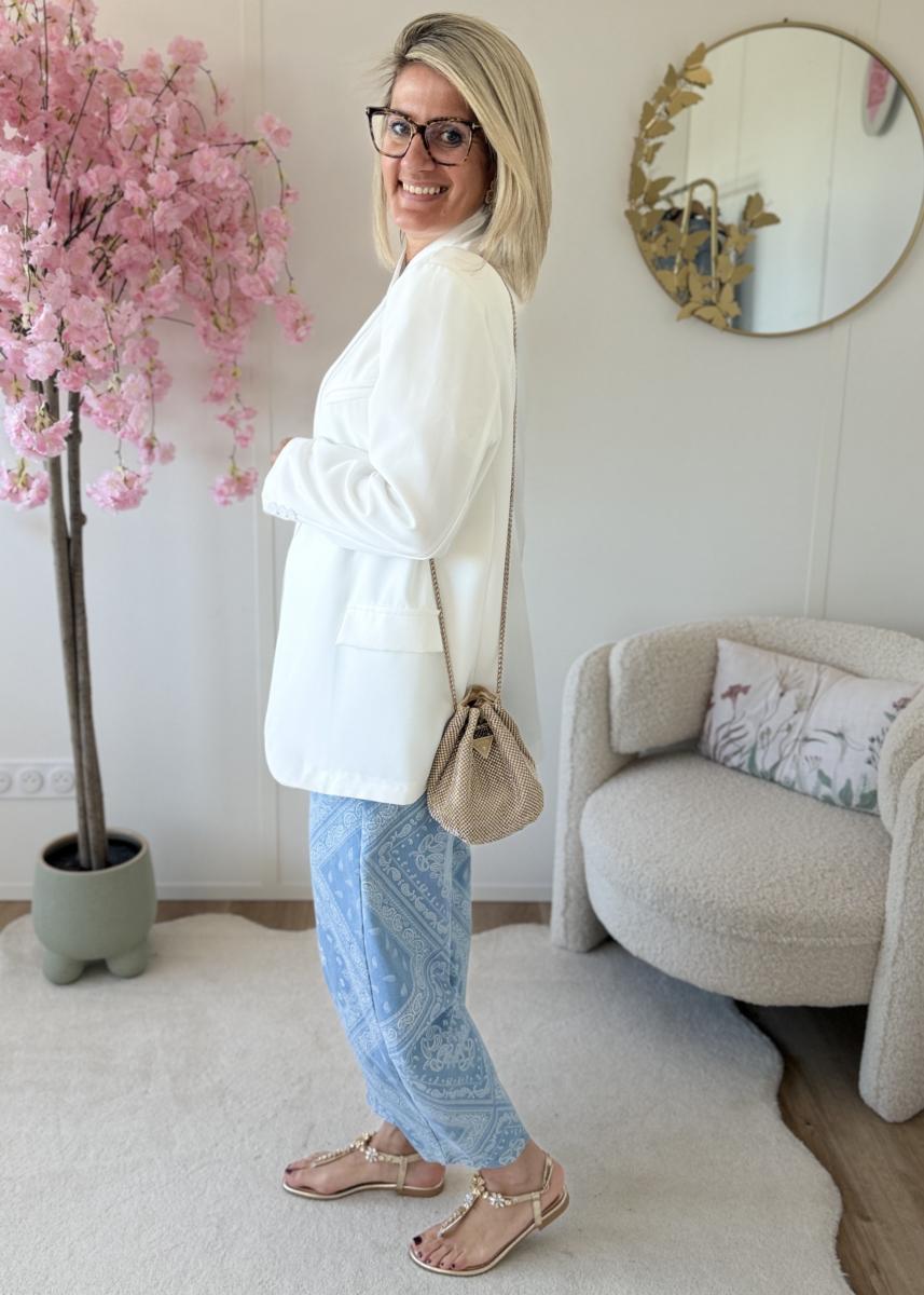 Blazer asymetrique blanc