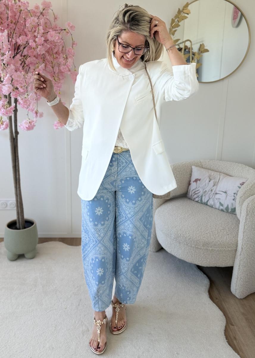 Blazer asymetrique blanc