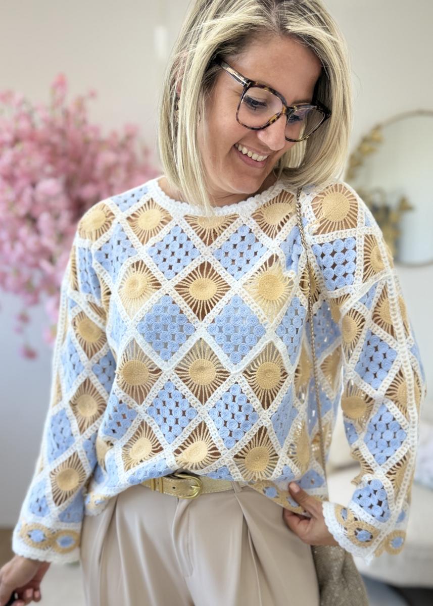 Pull Kloé bleu
