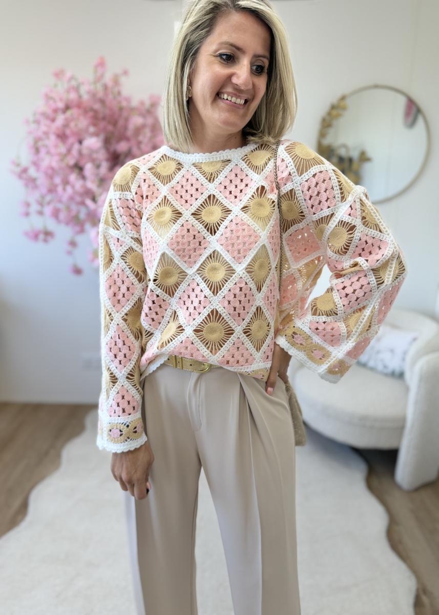Pull Kloé rose