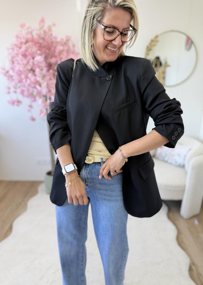 Blazer asymetrique noir