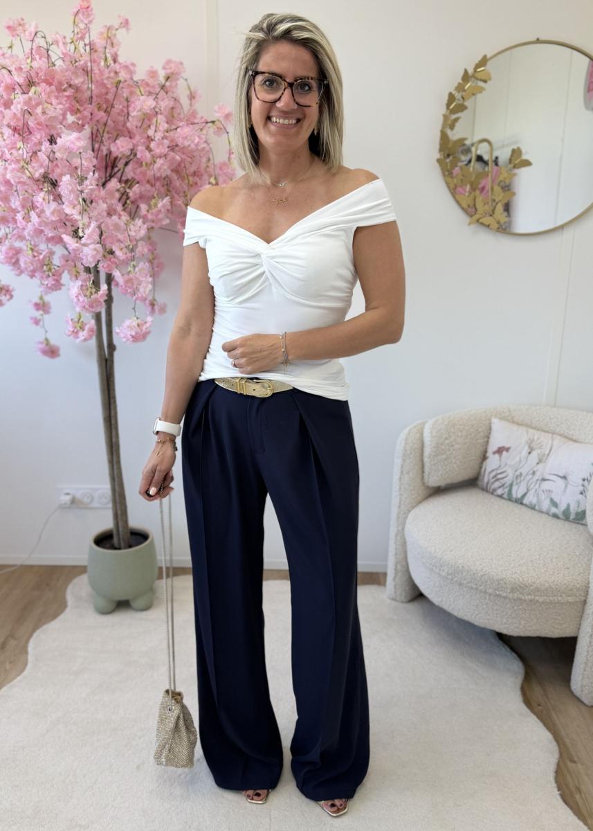 Top Sandy blanc