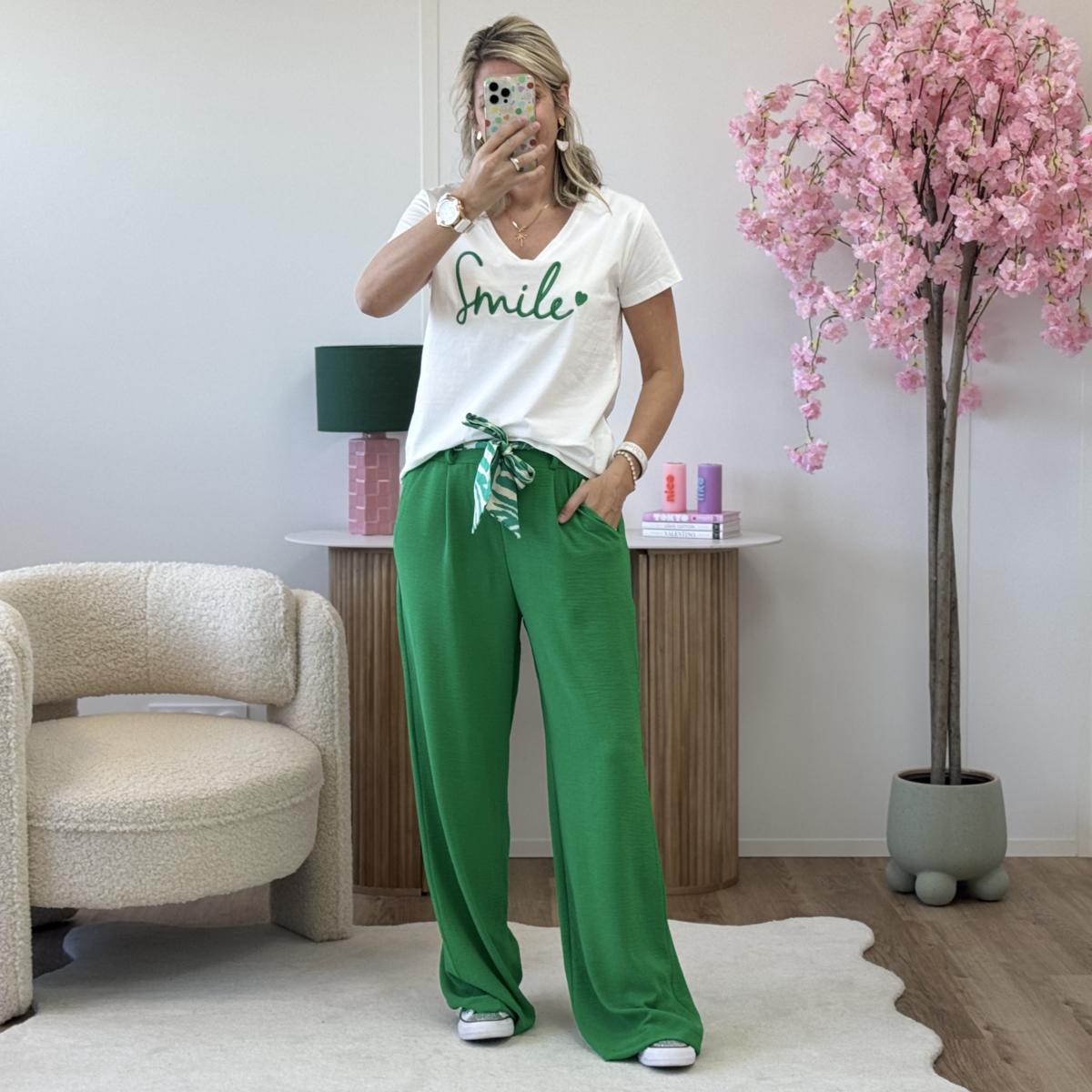 Pantalon Paula vert