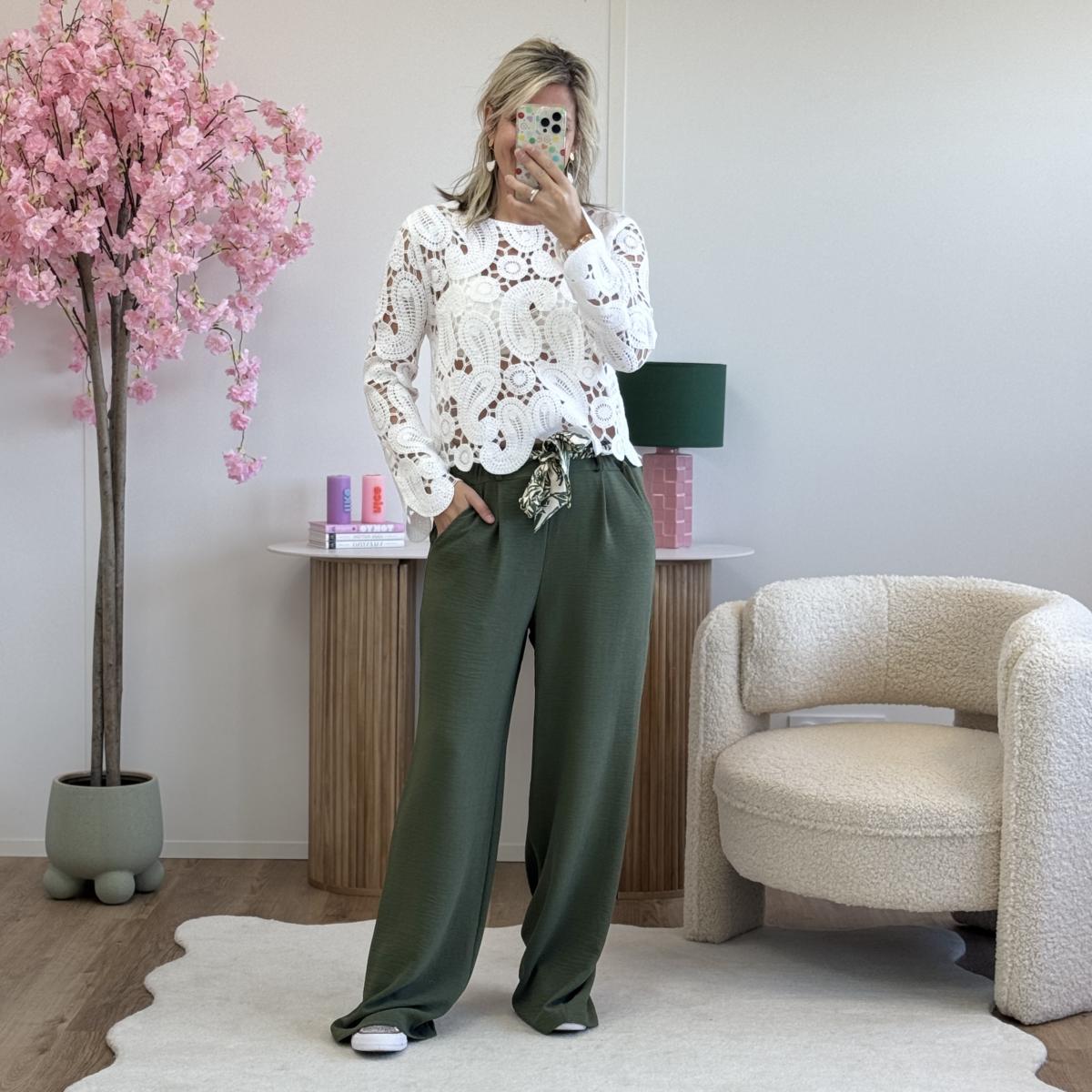 Pantalon Paula kaki