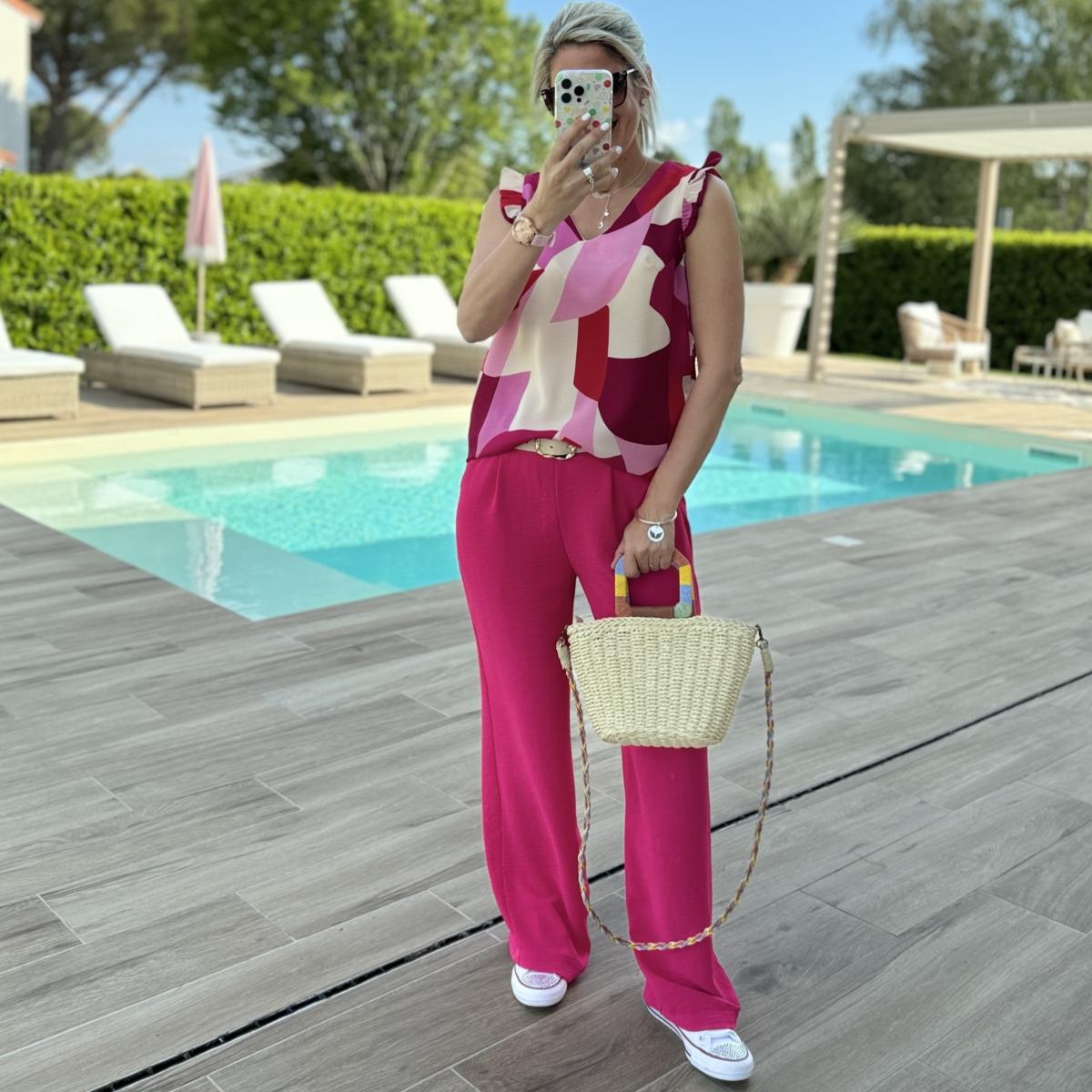 Pantalon Paula fushia