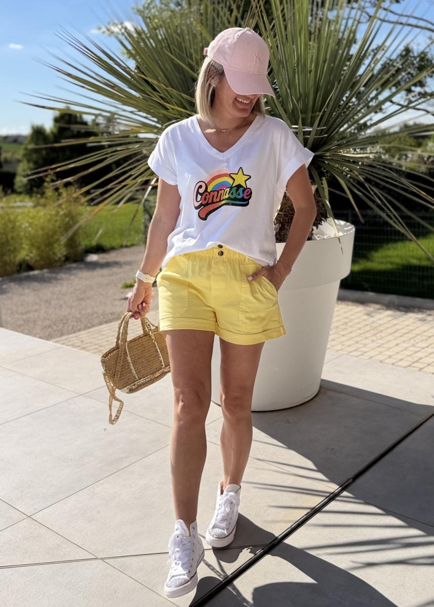 Tee shirt connasse blanc