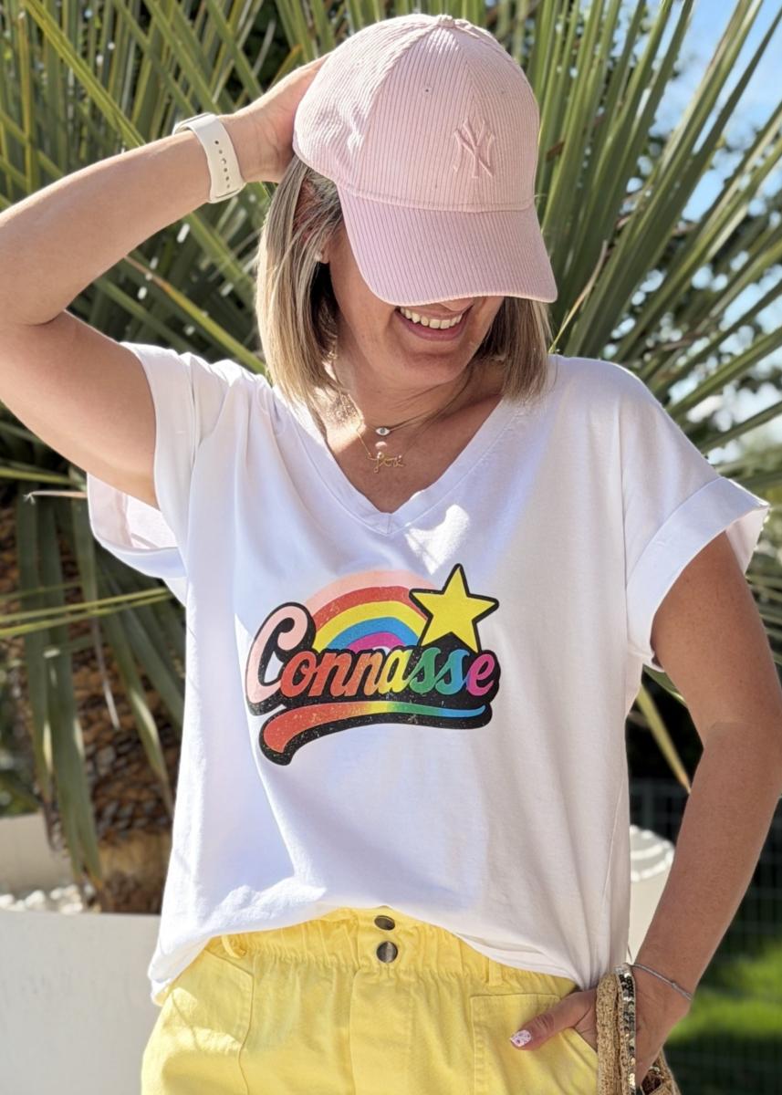 Tee shirt connasse blanc