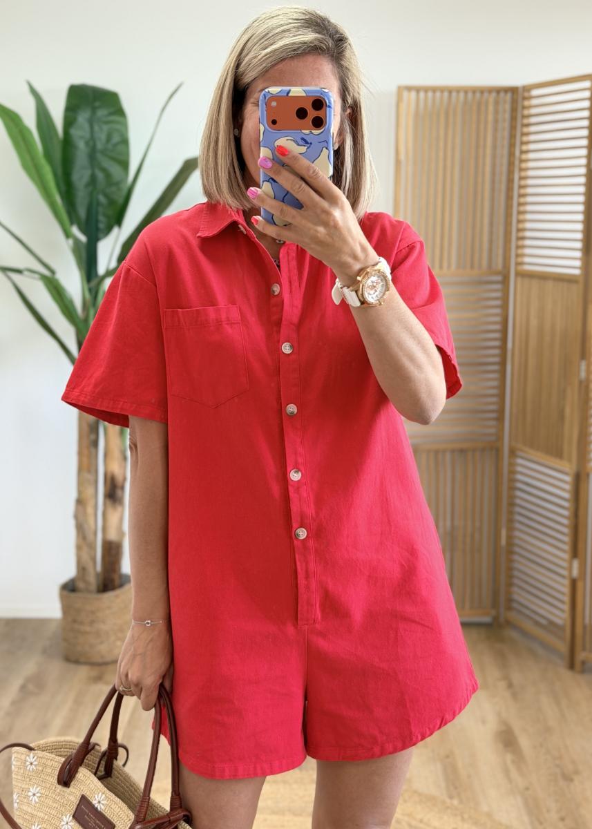 Combi short Dora rouge