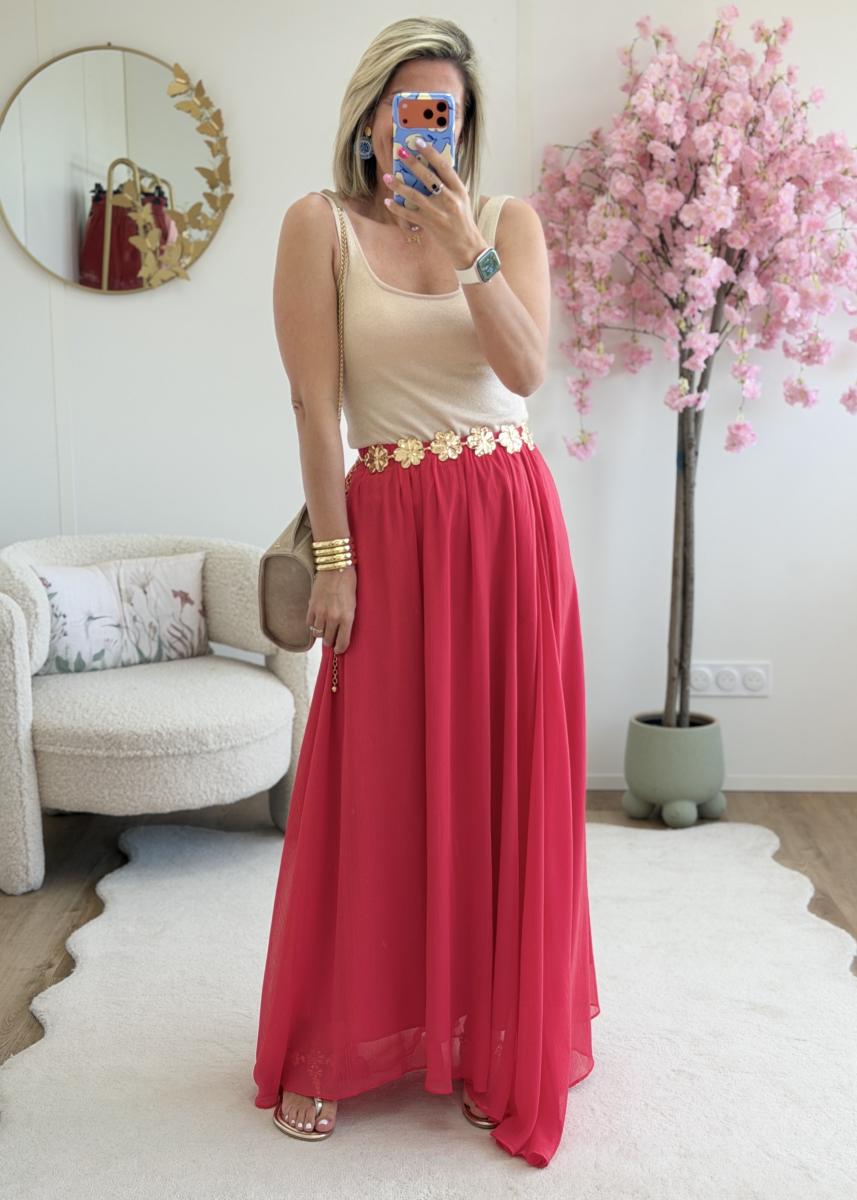 Jupe Heloise corail (taille grand)