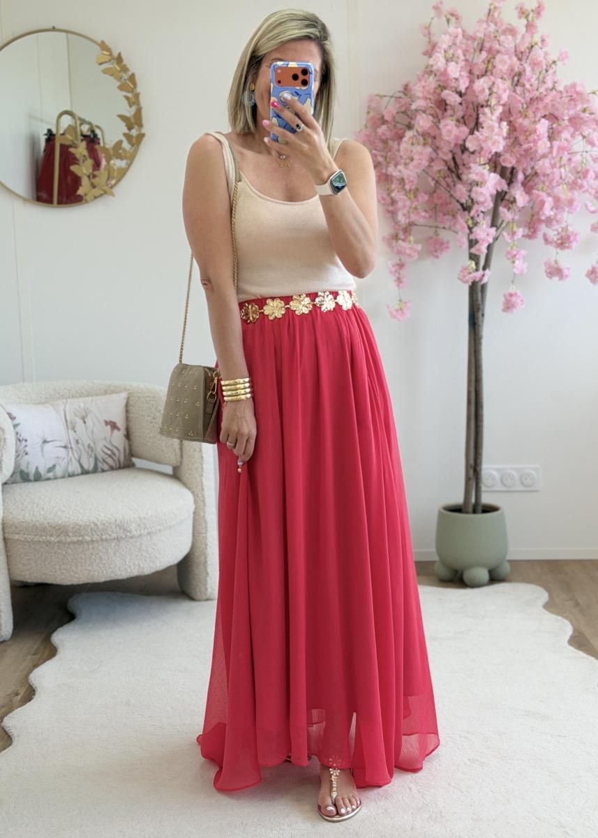 Jupe Heloise corail (taille grand)