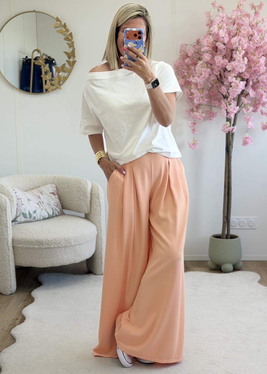 Pantalon Perrine corail