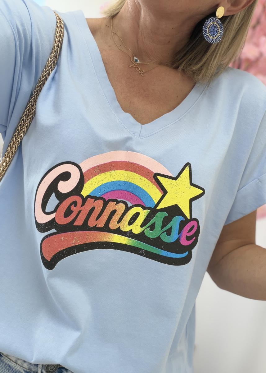 Tee shirt connasse bleu
