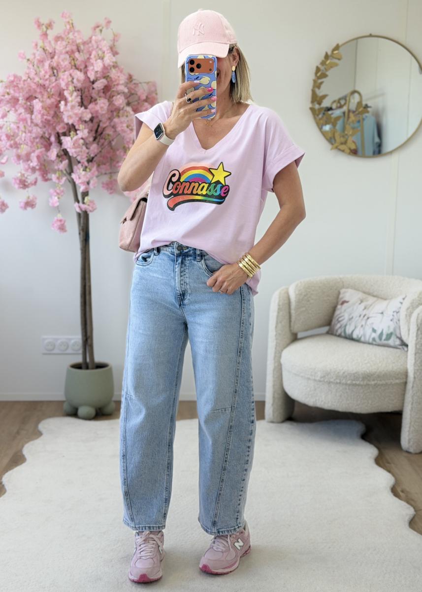 Tee shirt connasse rose