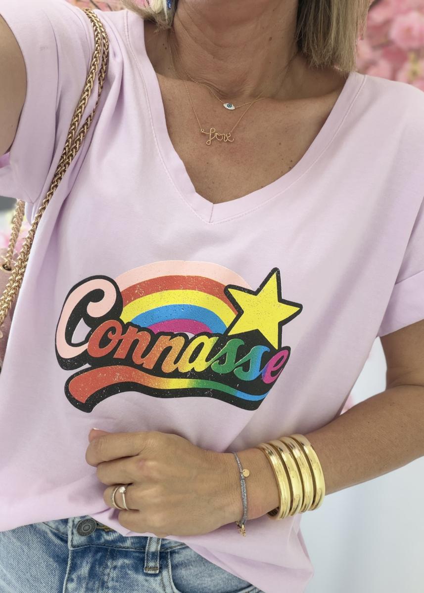 Tee shirt connasse rose