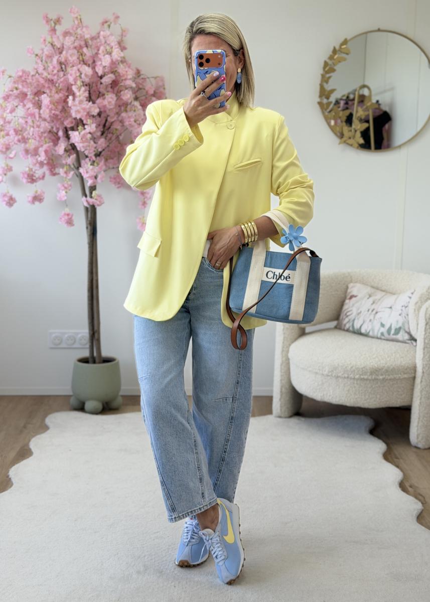 Blazer asymetrique jaune