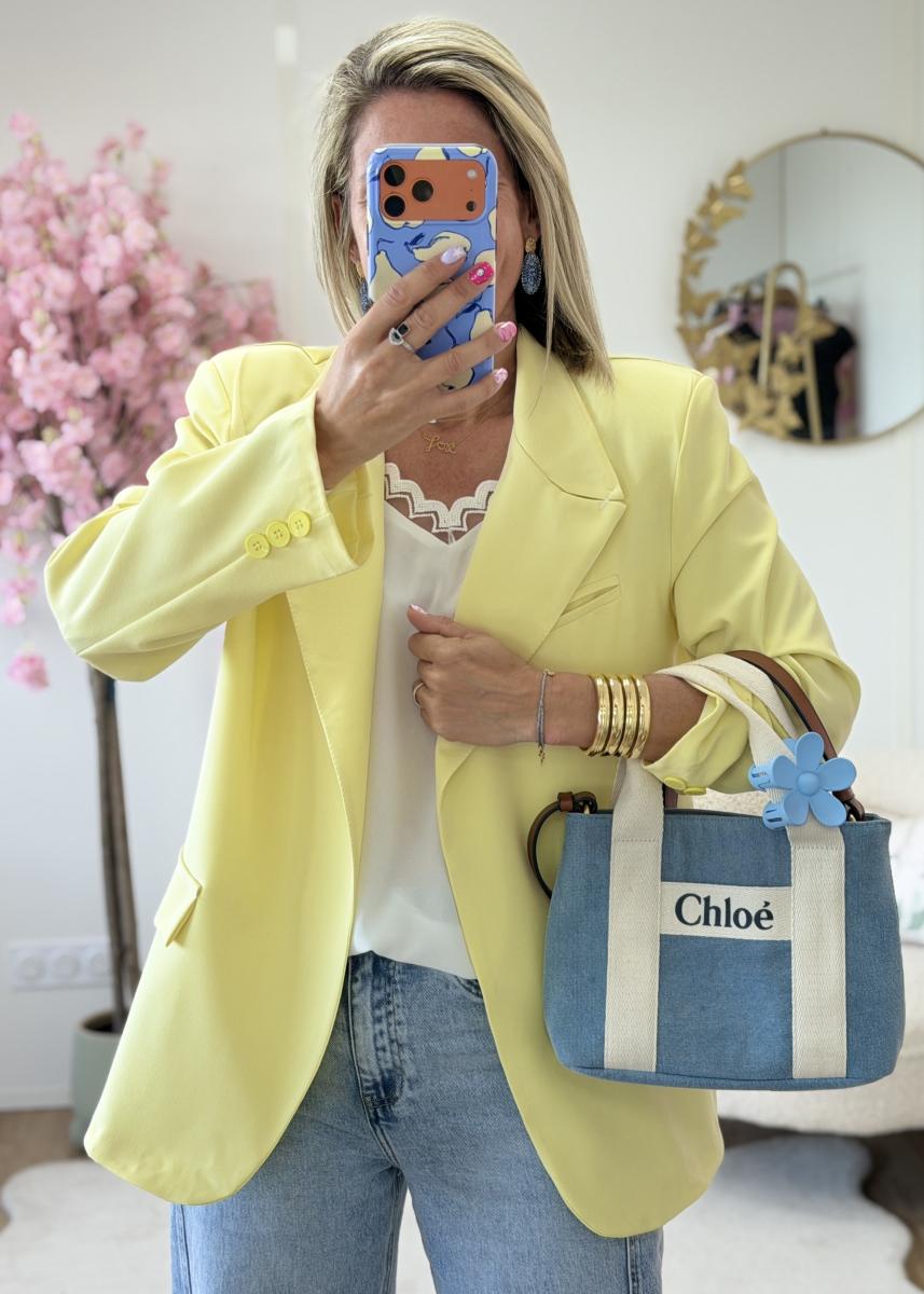 Blazer asymetrique jaune