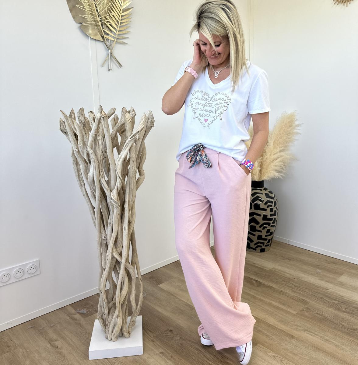 Pantalon Paula rose