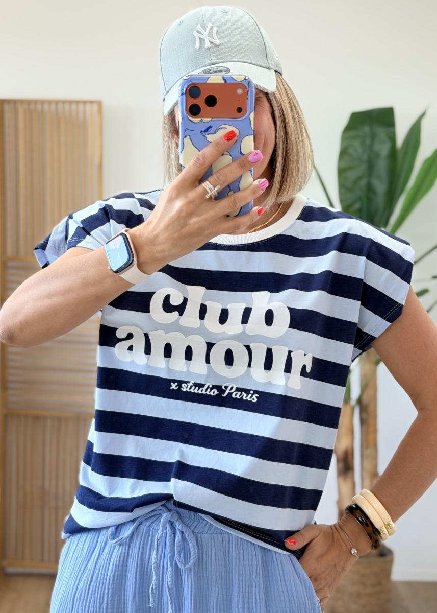 Tee shirt club amour marine
