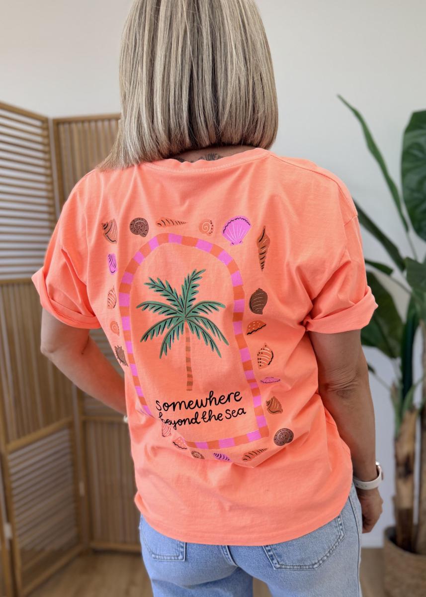 Tee shirt Beyond the sea corail