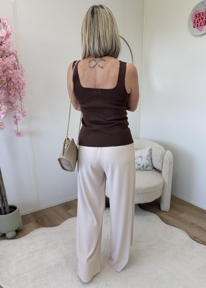Top en maille choco