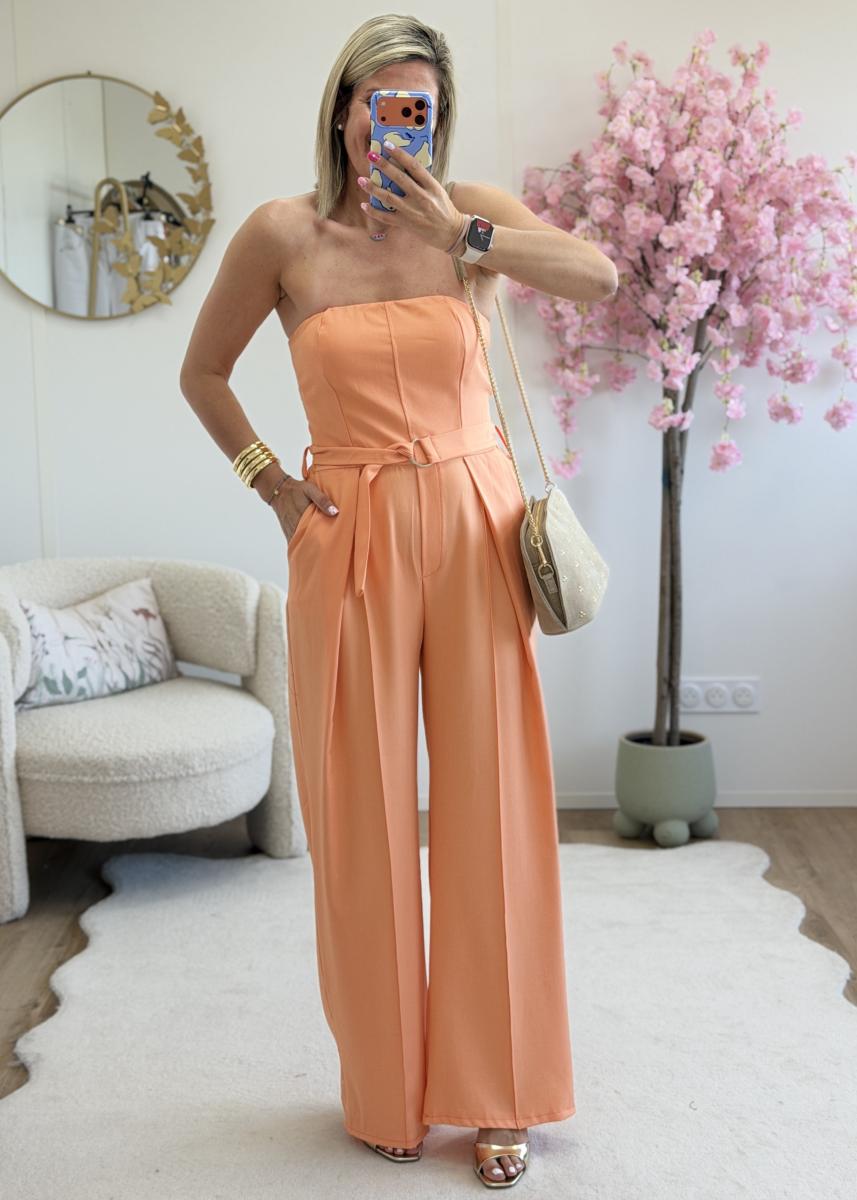 Combi bustier jeanne saumon