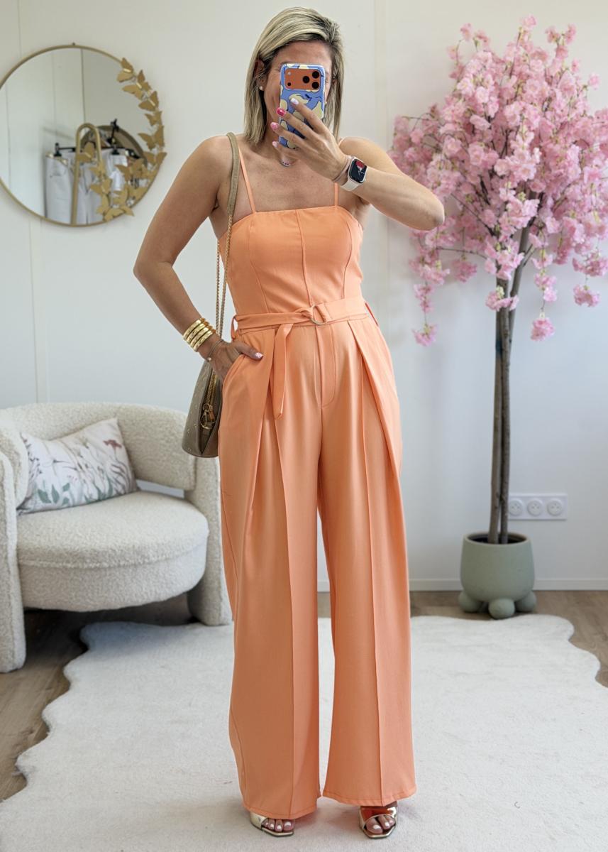 Combi bustier jeanne saumon