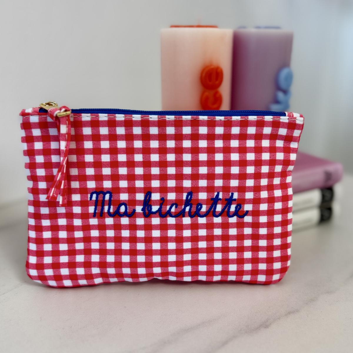 Pochette ma bichette rouge