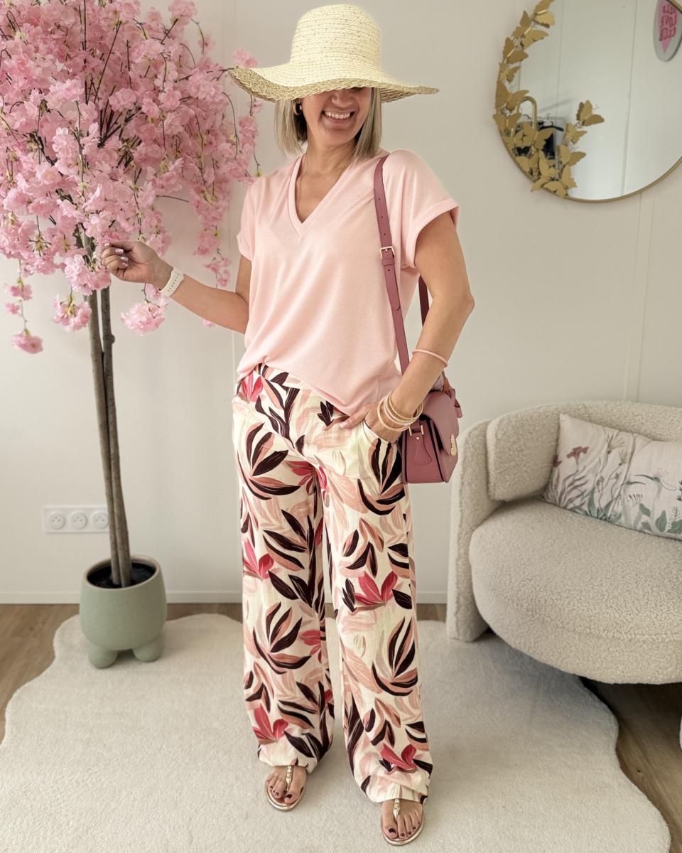 Pantalon Amaury rose