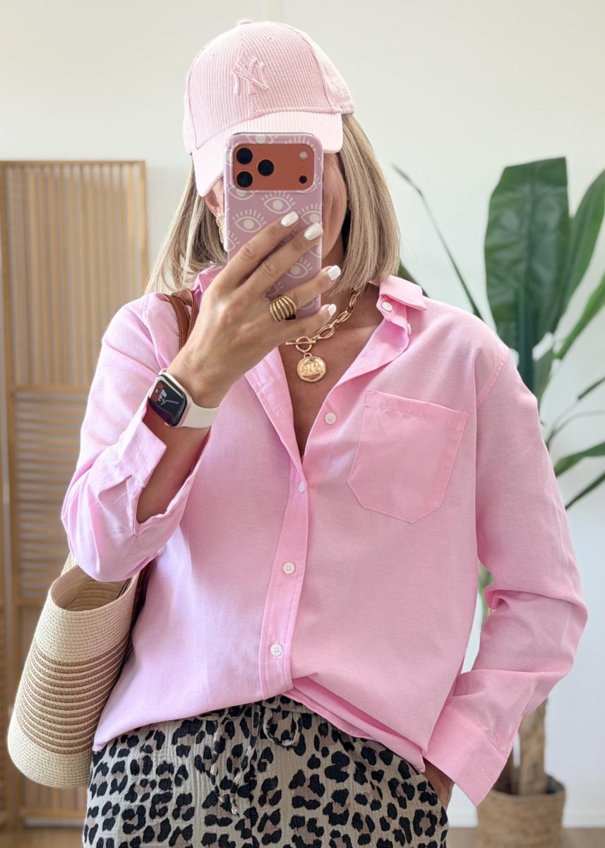 Chemise Sacha rose clair