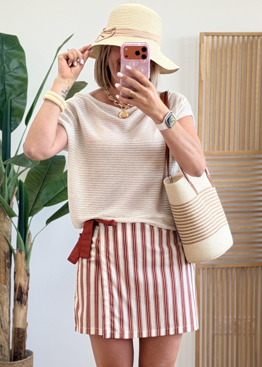 Jupe short Jamie terracotta