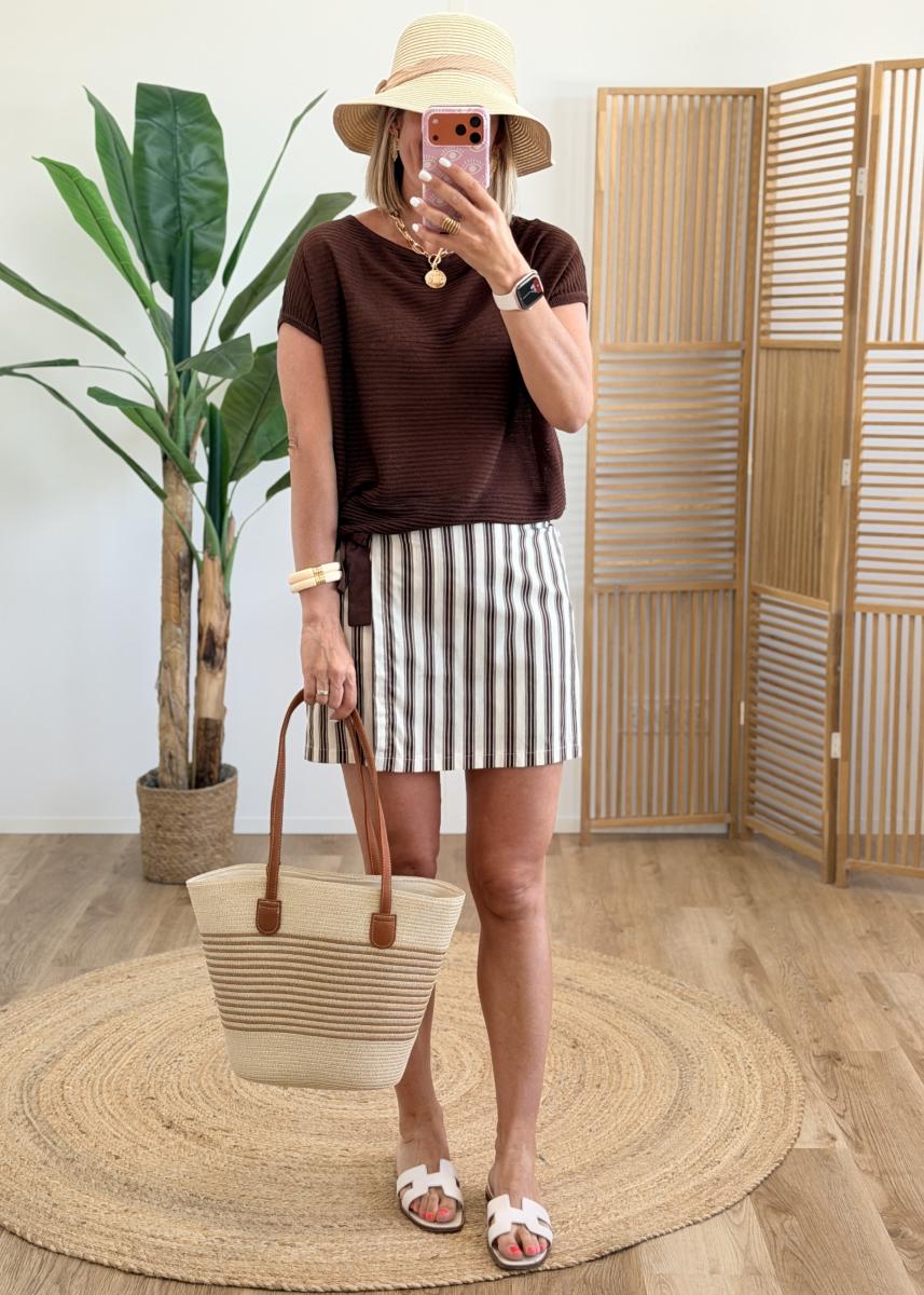 Jupe short Jamie choco