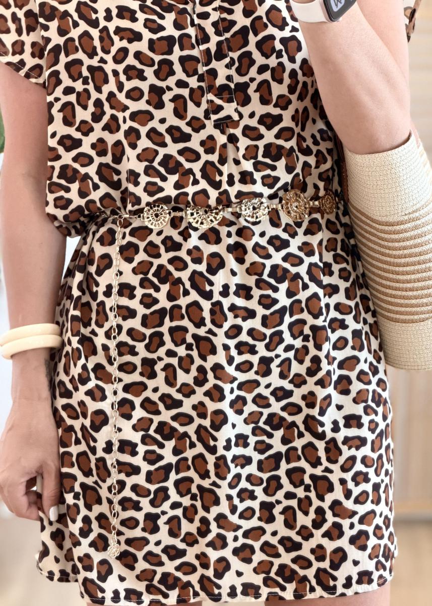 Robe en viscose camel