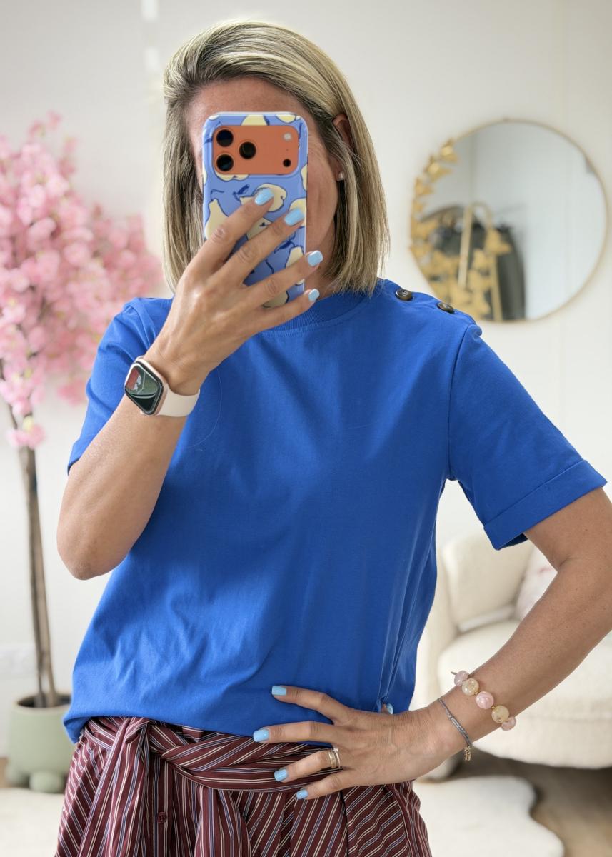 Tee shirt Lyes bleu roi