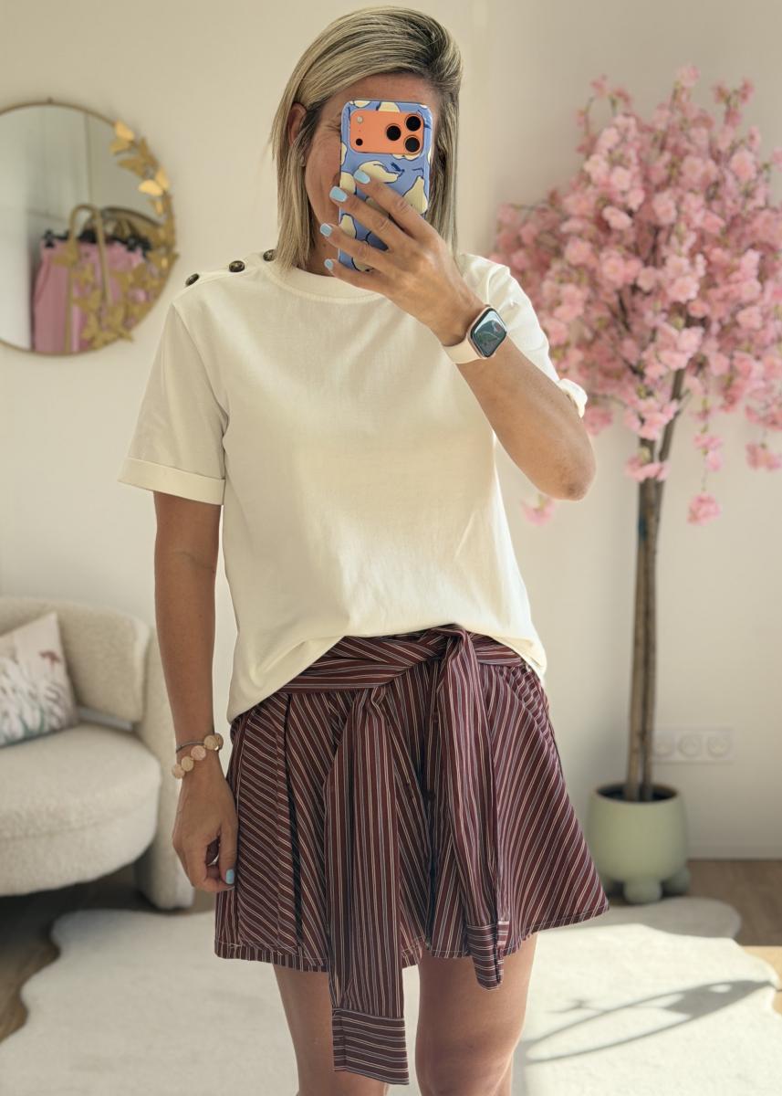Short chemise bordeaux