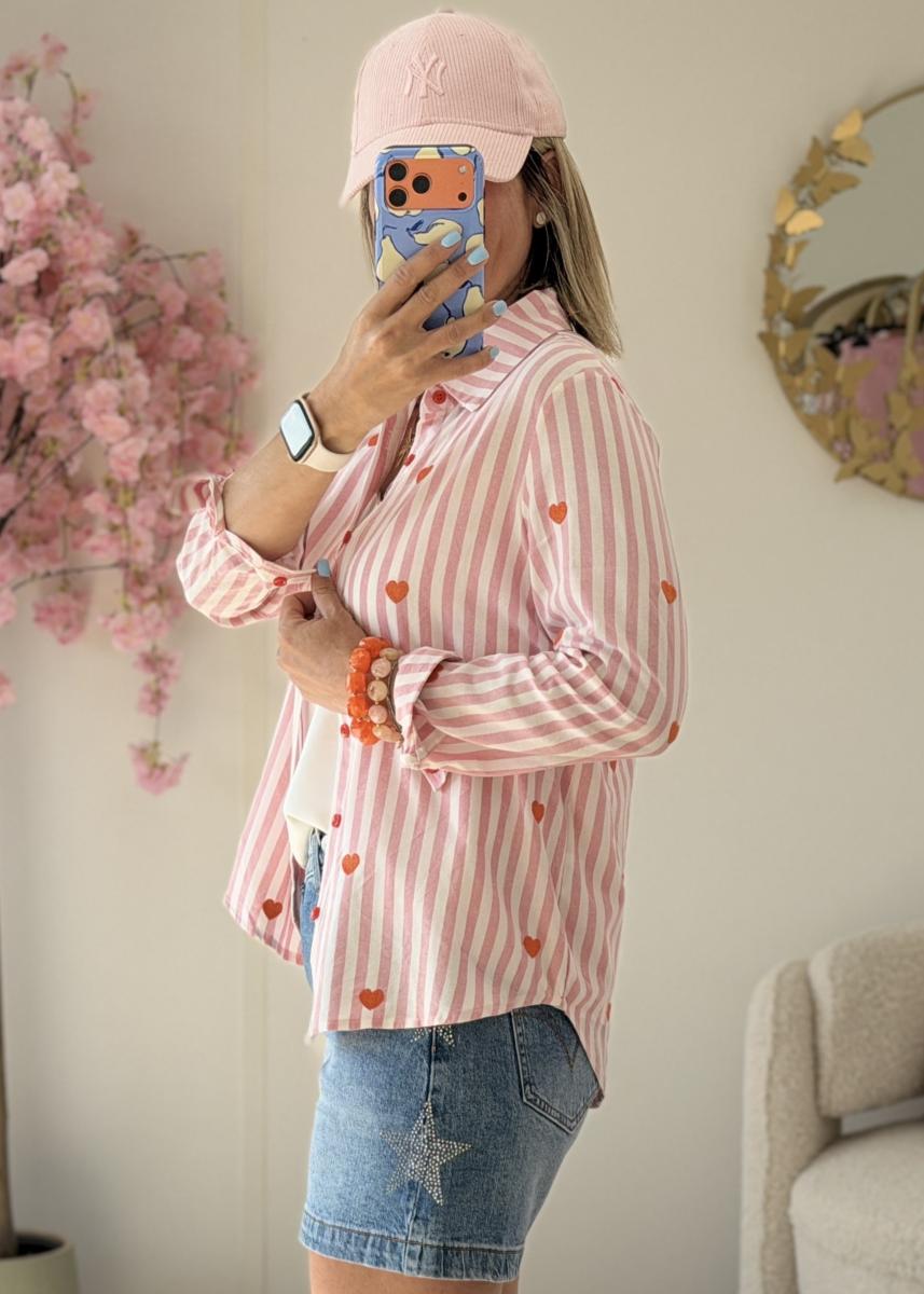 Chemise heart rose