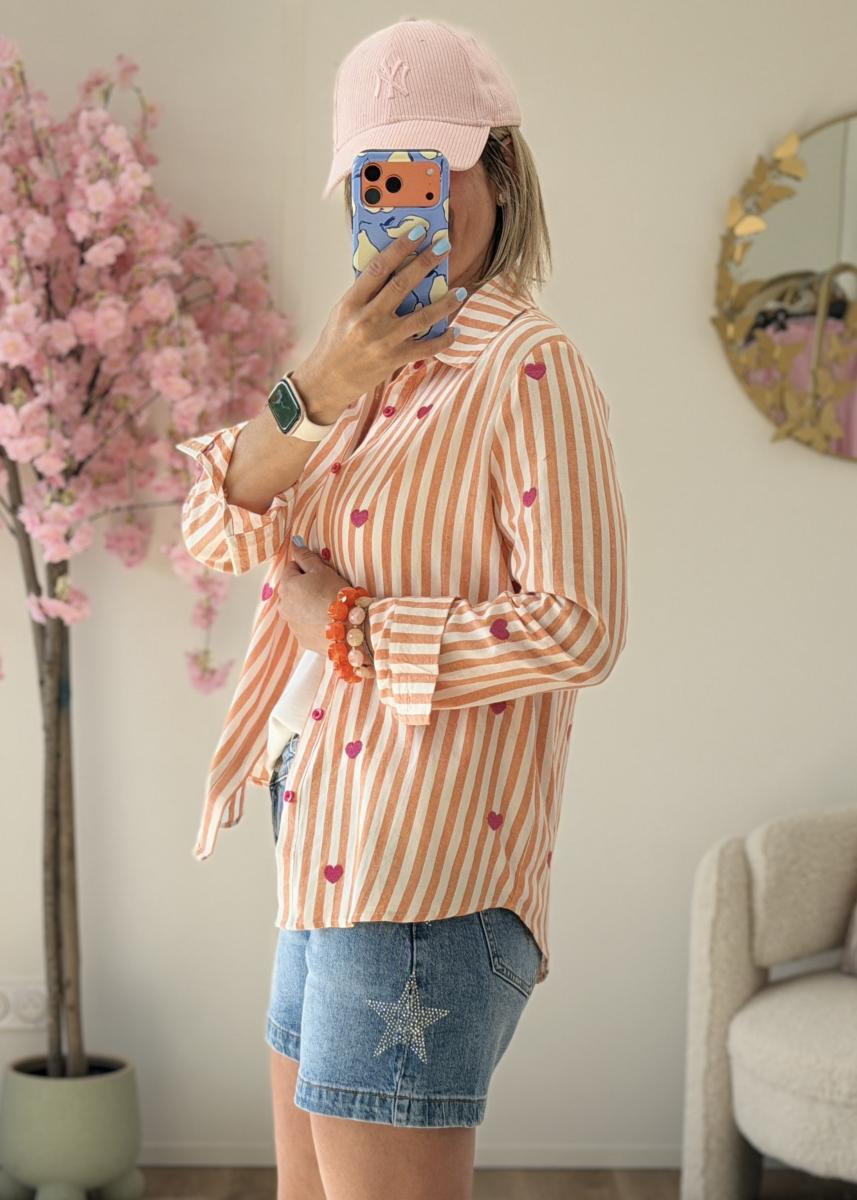 Chemise heart orange