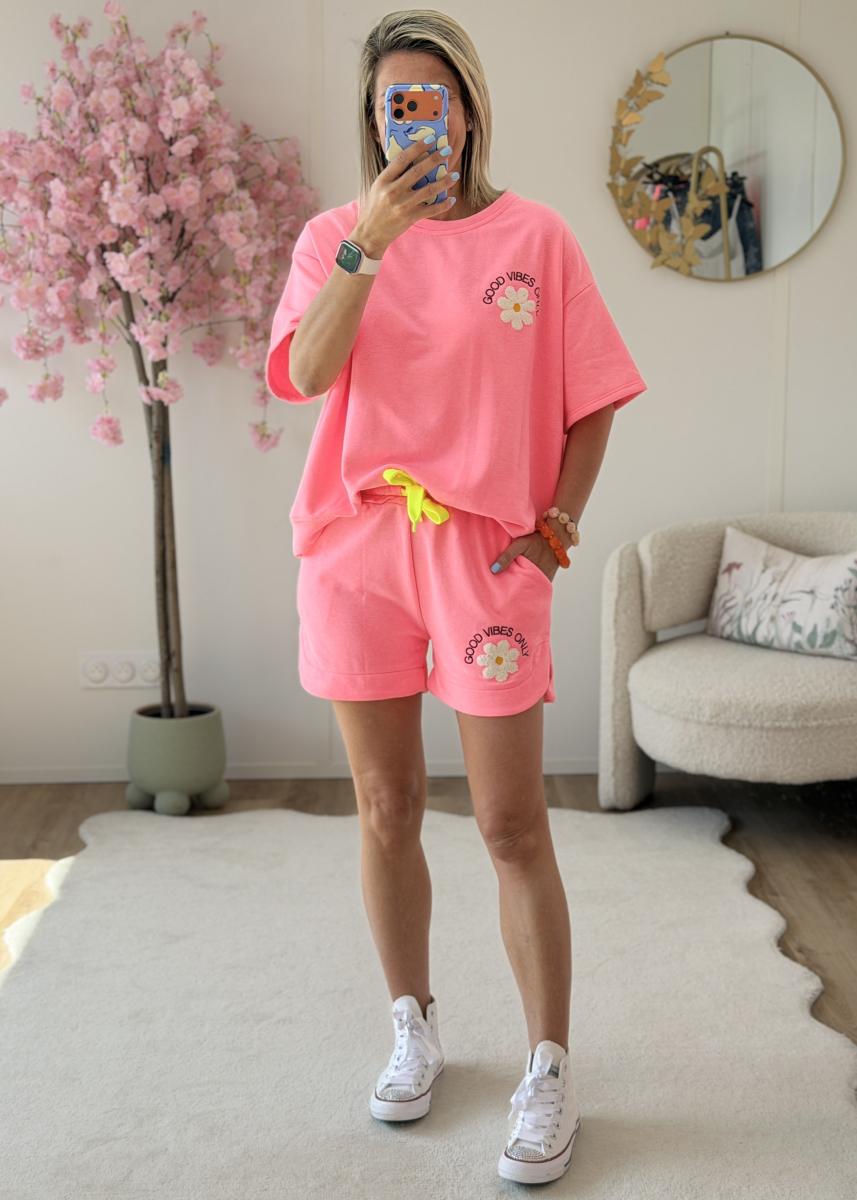Ensemble good vibes rose fluo