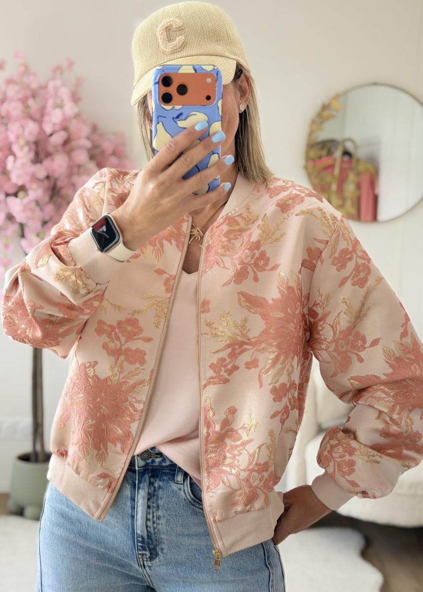 Top satiné rose