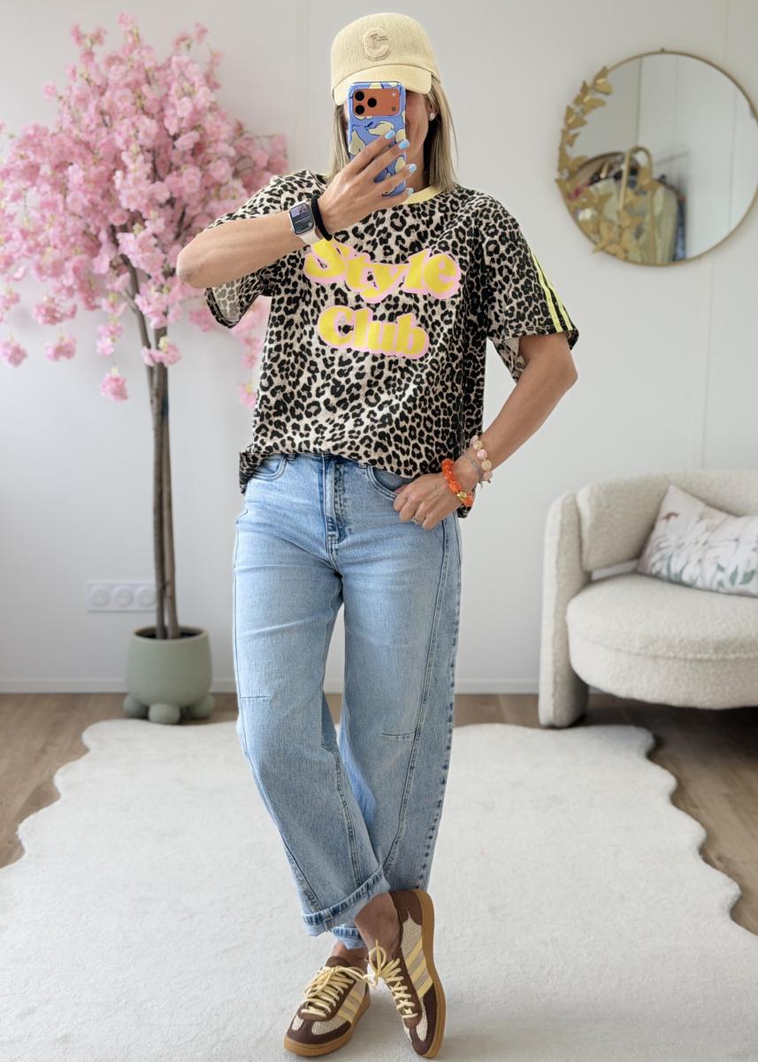 Sweat leger style club jaune