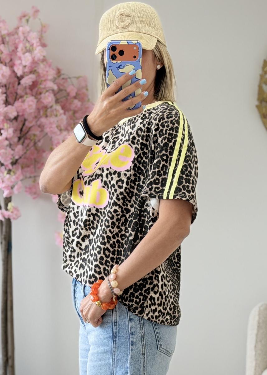 Sweat leger style club jaune